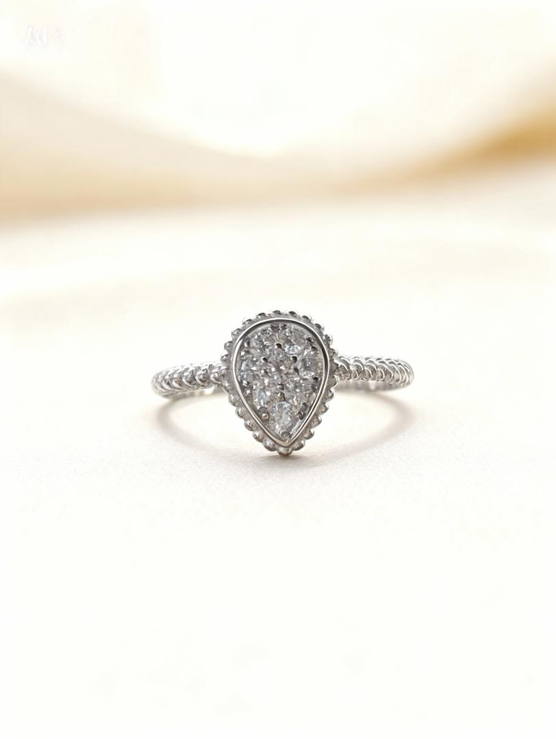 Bague Femme Argent 925 Forme Goutte - Raffinée et Classe