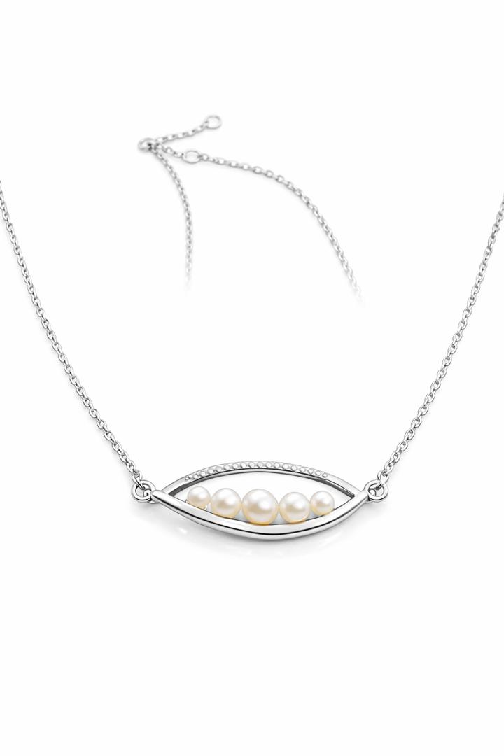 Chaîne Argent 925 Motif Perle de Culture Espagnole - Haute Classe