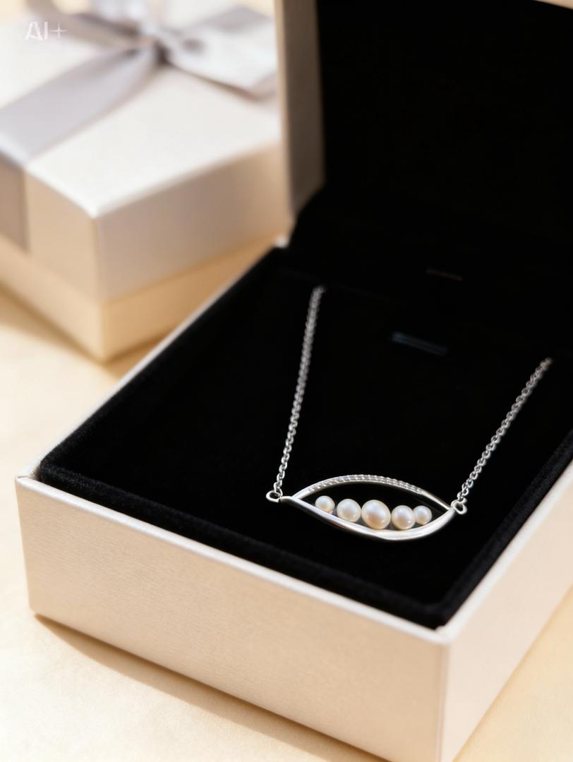 Chaîne Argent 925 Motif Perle de Culture Espagnole - Haute Classe