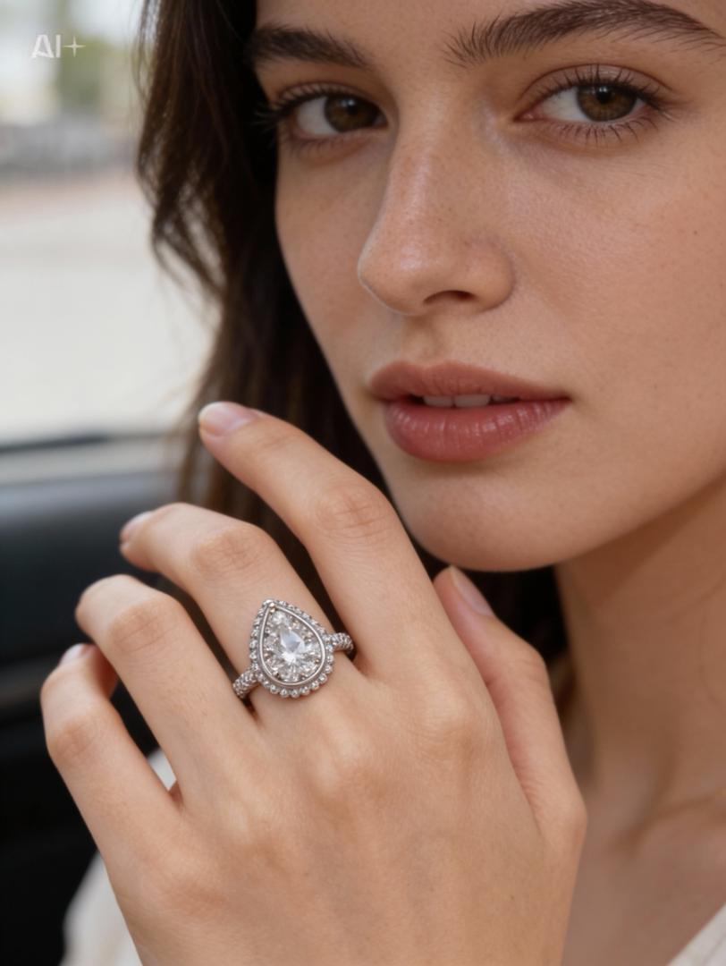 Bague Femme Argent 925 Forme Goutte - Raffinée et Classe