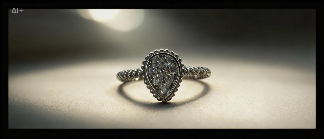 Bague Femme Argent 925 Forme Goutte - Raffinée et Classe